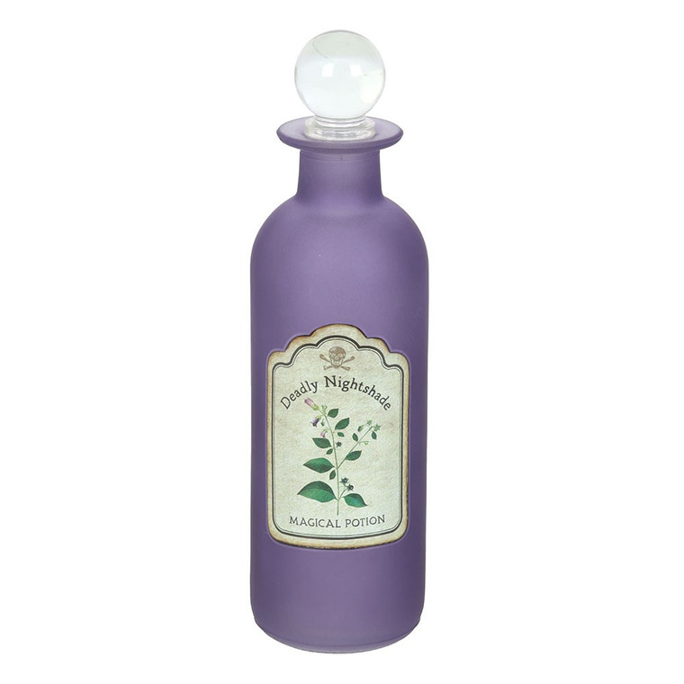 Deadly Nightshade Decorative Glass Potion Bottle