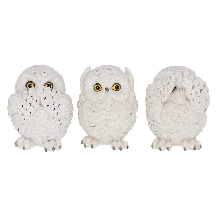 Three Wise Owls 8cm