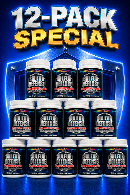 SULFUR DEFENSE OptiMSM® PURE CRYSTALS (CASE OF 12 SPECIAL)