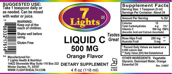 VITAMIN C (ORANGE FLAVOR (500 MG) (4 OZ)