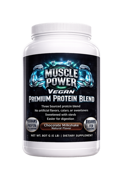 MUSCLE POWER (2 LB CHOCOLATE) VEGAN PREMIUM PROTEIN BLEND