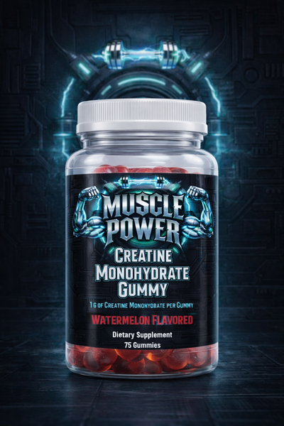 MUSCLE POWER CREATINE MONOHYDRATE GUMMY - SOUR WATERMELON (75 COUNT)