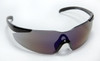 E01B60: Opticor Frameless, Blue Mirror Lens Safety Glasses - 12 Pack
