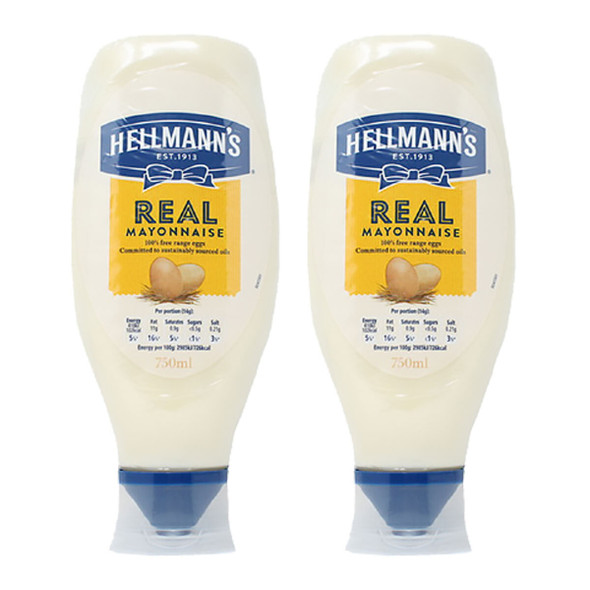 Hellmanns Real Mayonnaise 2x750g