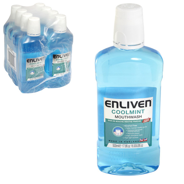 Enliven Mouth Wash Cool Mint 8x500ml