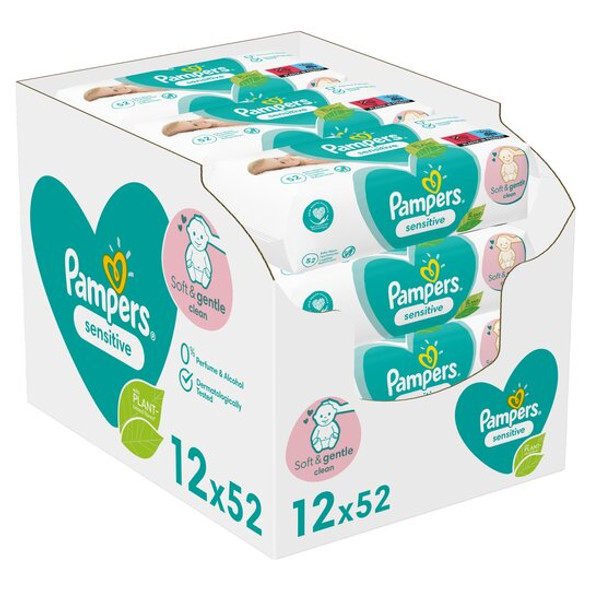 Pampers Baby Wipes Gentle Cleanse 12x52