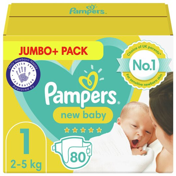 Pampers New Born Diapers Size 1 (80)