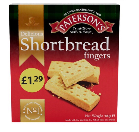 Paterson's Delicious Shortbread Fingers 300g