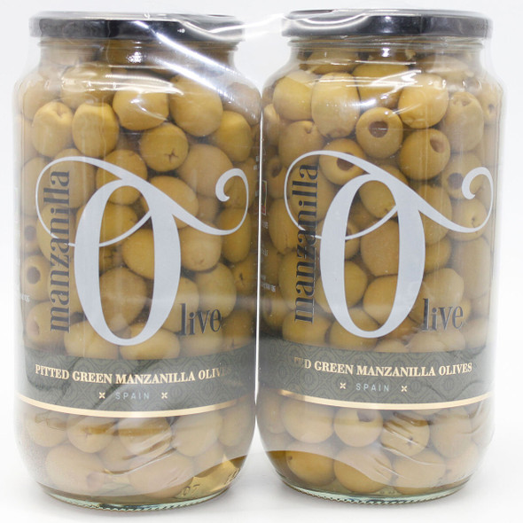 Manzanilla Pitted Green Olives 2x940g