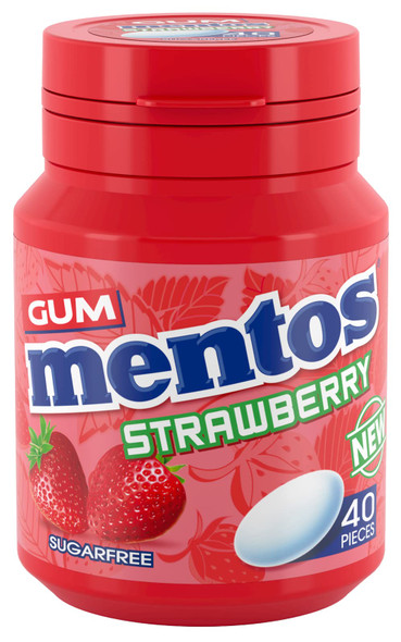 Mentos Gum Bottle Strawberry 56g