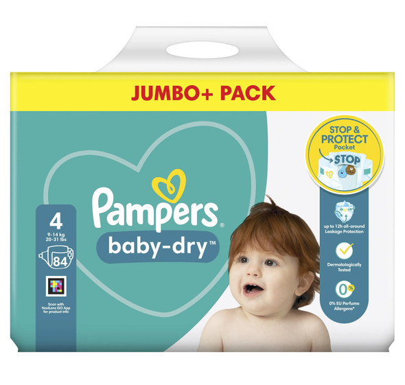 Pampers BD Diapers Size 4 Jumbo 1x84