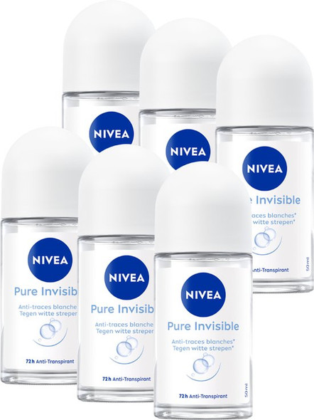 Nivea Roll On Pure Invisible 6x50ml