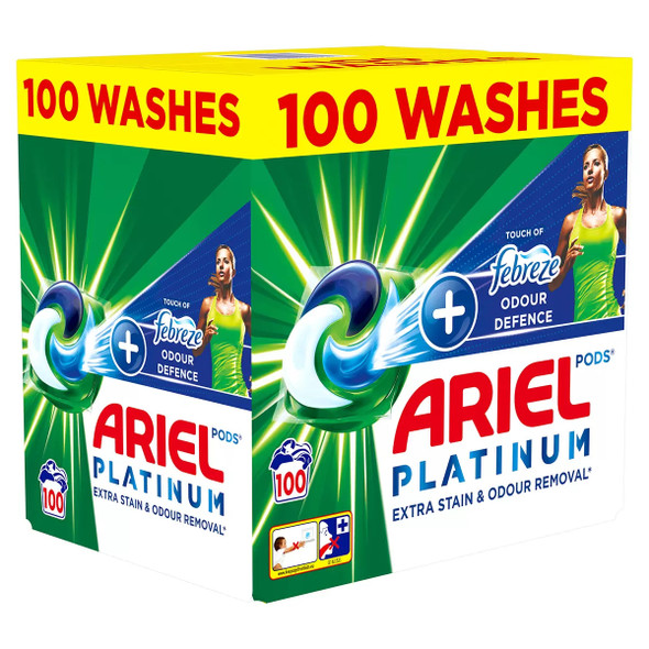 Ariel Platinum + Febreze Pods 100 wash