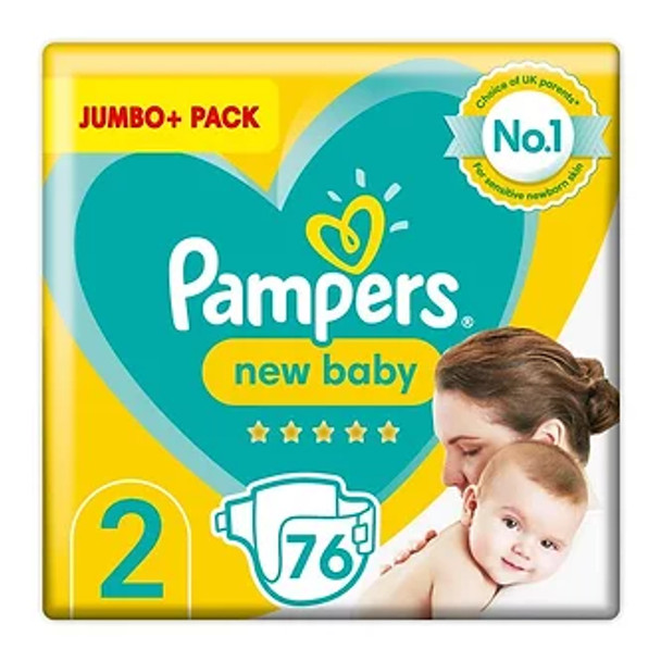 Pampers New Born Size 2 (Jumbo Pack) 76 - Nomm Company Limited