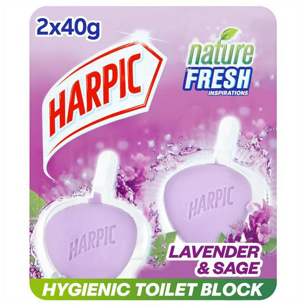 Harpic Toilet Block Lavender (2x40g)