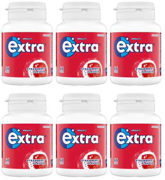 Extra Gum Pot Strawberry 6x46 pcs