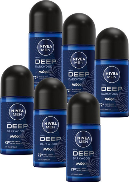 Nivea Roll On Men Deep Darkwood 6x50ml