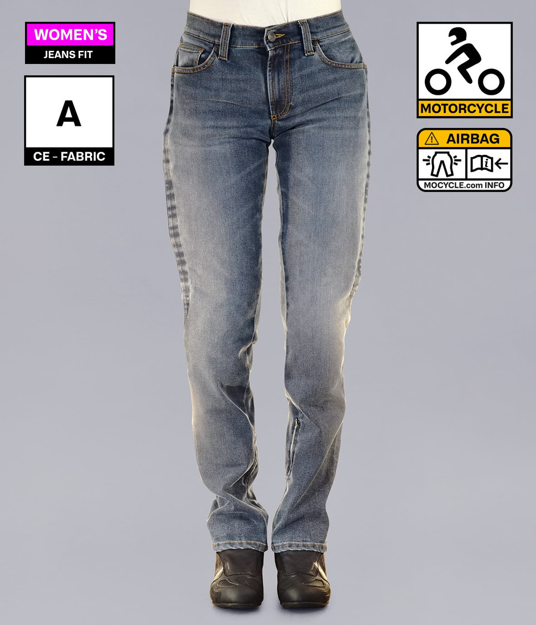 Mo'Cycle Airbag Jeans AVA Powered by HELITE Blue Regular