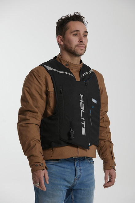 Helite E-Double Turtle Airbag Vest Black (Electronic Trigger)
