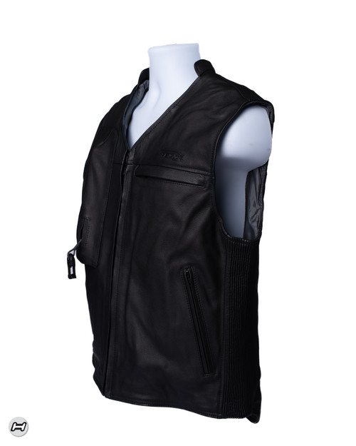 Dvbfufv Men's PU Leather Vest Jacket Zipper Slim Fit Casual Sleeveless  Jacket Male Vest Jacket Black S at Amazon Men's Clothing store