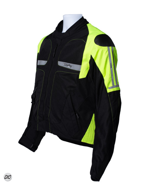 HIDEOUT HI-VIS MESH OVER-JACKET WITH OPTIONAL INTEGRAL AIRBAG - Hideout  Leather