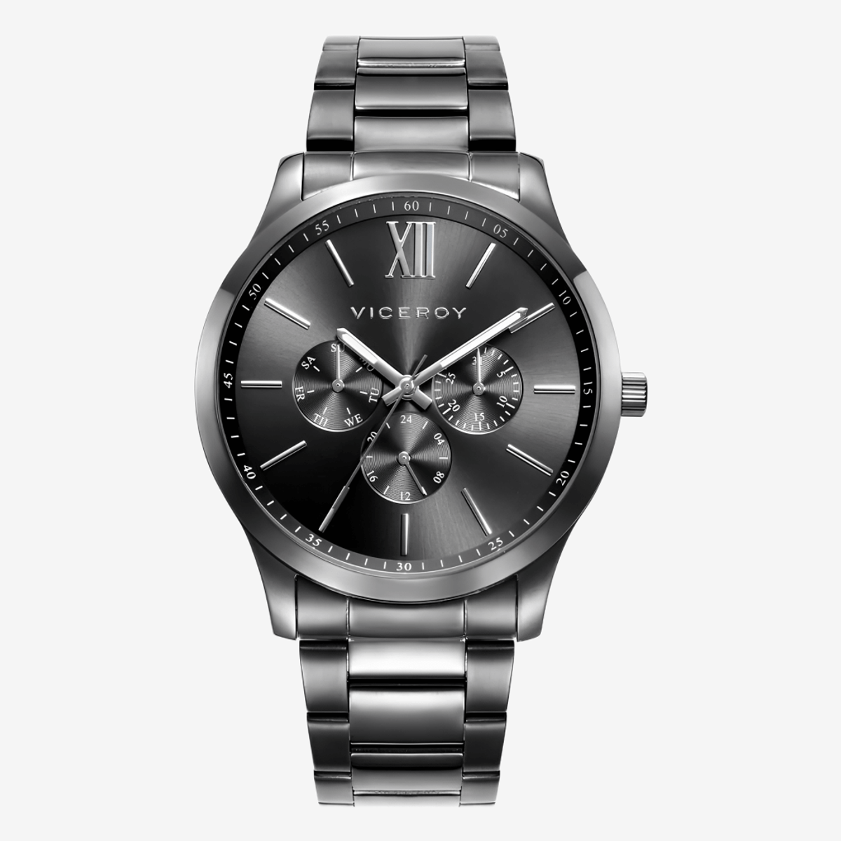 Reloj Viceroy Magnum, Multifunción, Brazalete Acero Gris, Esfera Gris 401187-13