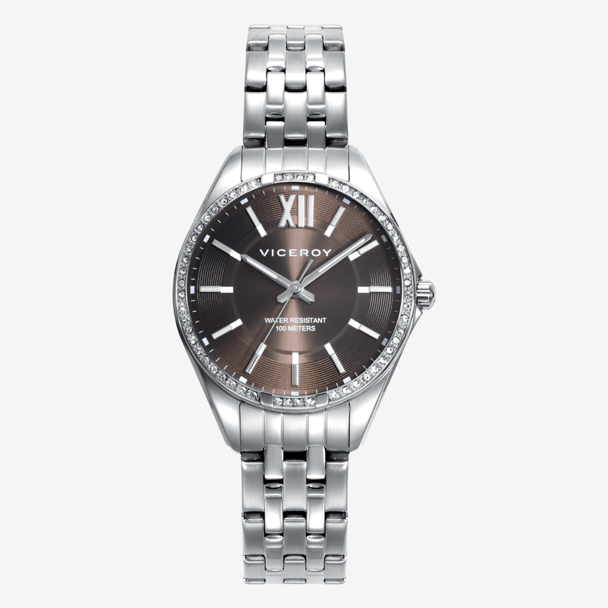 Reloj Viceroy Chic, Brazalete Acero Plateado, Esfera Marrón 401184-13