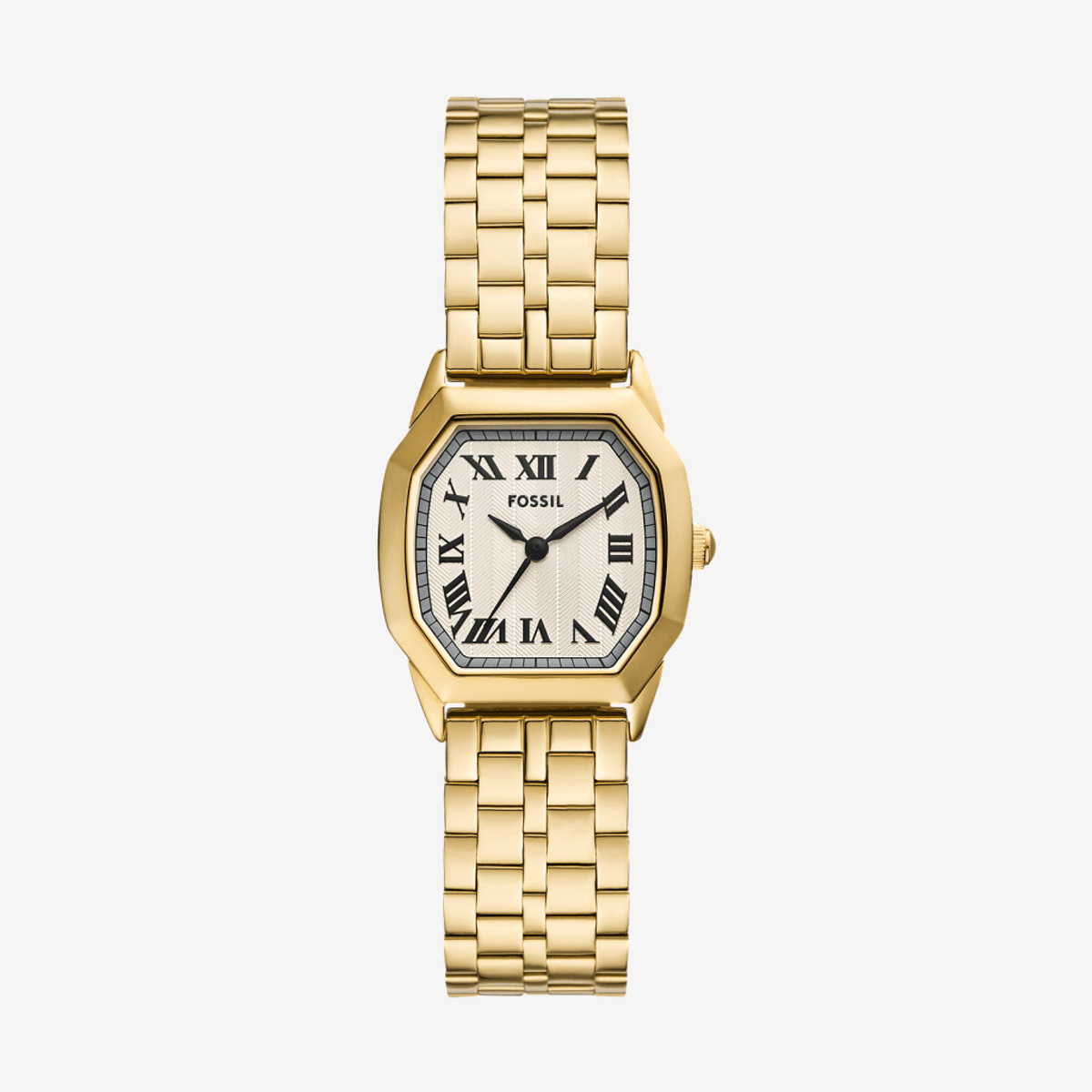 Reloj Fossil Harlow de acero inoxidable dorado con tres agujas ES5361