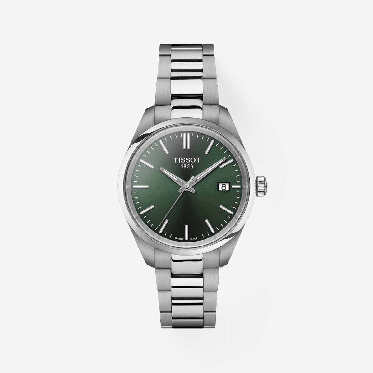 Reloj Tissot PR 100 Quartz 34mm,  Esfera Verde T1502101109100