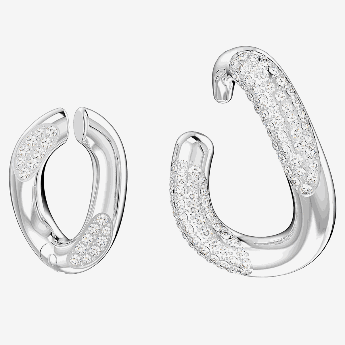 Pendiente ear cuff Dextera Swarovski Bañado en Rodio 5618303