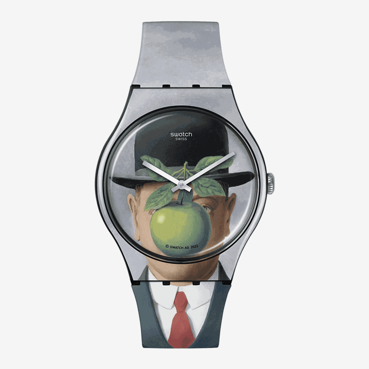 tela Refinar Vivienda Reloj Swatch Le Fils De l'HOMME by Rene Magritte - Castejón Joyeros