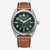 Reloj Citizen Garrison Brazalete Cuero Esfera Verde - BM8560-11X