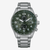 Reloj Citizen OF Collection Cronógrafo con esfera verde y brazalete de acero plateado - CA0770-72X