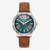 Reloj Viceroy Chic con brazalete de piel marrón, esfera verde y detalles en oro rosa - 401272-63