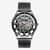 Vista frontal del Reloj Viceroy Beat con brazalete de malla de acero negro y esfera esqueleto - 42427-57