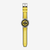 Vista completa del Reloj Swatch Bolden Yellow con correa amarilla y negra - SB07S109