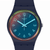 Vista frontal detallada del Reloj Swatch La Night Blue - SO28N110