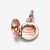 Charm colgante Pandora medallón chapado en oro rosa abierto con inscripción - 783066C01