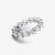 Anillo Pandora Eternidad Fila de Corazones en plata de ley con cristales brillantes, vista lateral - 193103C01