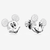 Pendientes de botón Swarovski Disney Mickey Mouse con baño de rodio, diseño del personaje en blanco y cristales brillantes - 5668781