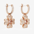 Pendientes Idyllia. Trébol, Blancos, Baño tono oro rosa - 5674212