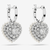 Pendientes Hyperbola. Corazón, Blancos, Baño de rodio - 5684384