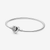 Pulsera rígida Pandora con cierre de corazón brillante en plata - 591064C01 Pulsera rígida Pandora con cierre de corazón brillante en plata - 591064C01