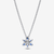 Collar Pandora Herbario de plata con flor azul brillante en vista completa - 392387C02