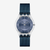 Reloj Swatch Cool Skies con esfera azul, caja transparente y correa de malla azul - SS08K120M