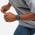 Modelo luciendo el Reloj Swatch Moments in Blue con correa textil azul - YVB100