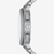 Vista lateral del reloj Fossil Machine FS6096 con caja y brazalete de acero inoxidable plateado - FS6096