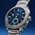 Reloj Fossil Machine FS6096 con brazalete de acero inoxidable y esfera azul - FS6096