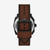 Vista trasera del Reloj Fossil Machine con correa de piel marrón y caja negra - FS6101