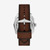 Vista trasera del Reloj Fossil Machine FS6100 con correa de piel marrón - FS6100